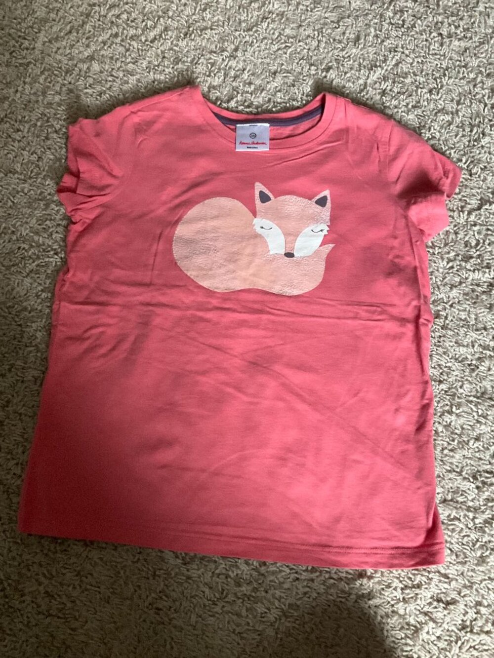Hanna Andersson t-shirt with Fox applique. Size: 150 (US 12).
